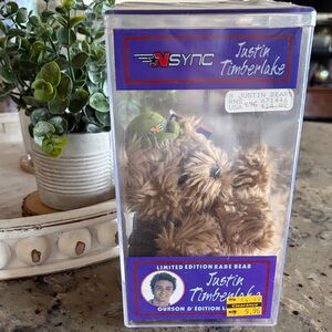 NIB NSYNC Justin Timberlake Limited Edition Bear, Year 2000 Collector Teddy Bear
